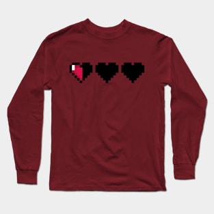 Video Game Hearts – Very Low Health Long Sleeve T-Shirt